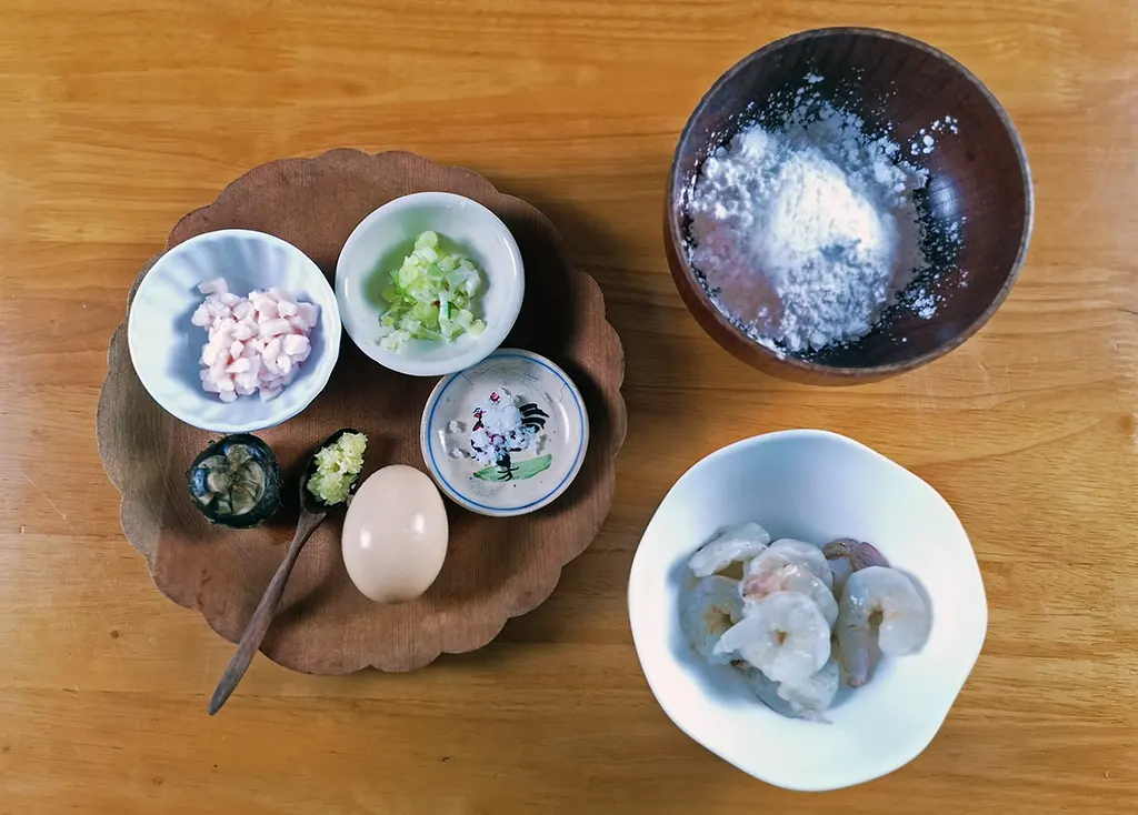 Very simple ingredients to make Har Gow
