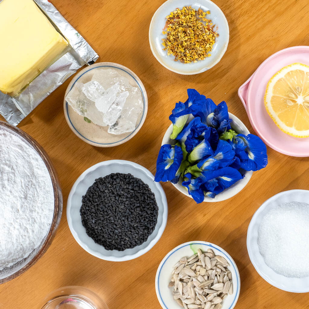 The Ingredients of Lava Black Sesame Glutinous Rice Balls